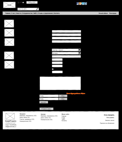 Dezvoltarea de modele standard de pagini tipice, crearea unui site web pentru o agentie imobiliara