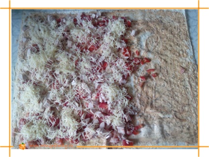 Recept a pizzához a lavash tekercsekben