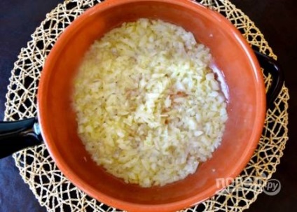 Risotto a halakkal - lépésről lépésre recept a fényképen