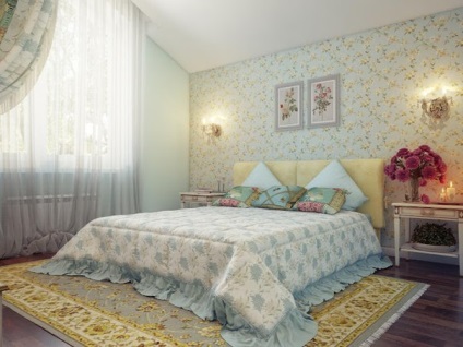 Atmosfera romantică a dormitorului, designul interior, decorul prin propriile mâini