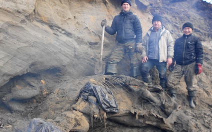 Băiatul rus a găsit un mamut unic