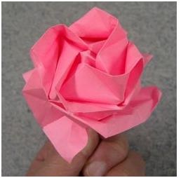 Rose origami în schemele de asamblare și foto master-class