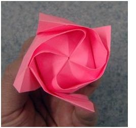 Rose origami în schemele de asamblare și foto master-class