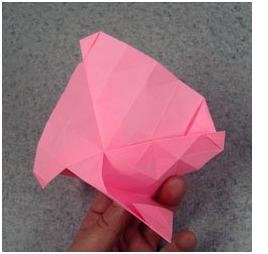 Rose origami az összeszerelési sémákban és a fotó mester osztályban