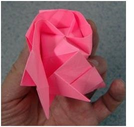 Rose origami az összeszerelési sémákban és a fotó mester osztályban