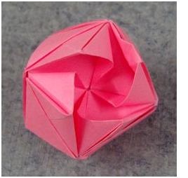 Rose origami az összeszerelési sémákban és a fotó mester osztályban