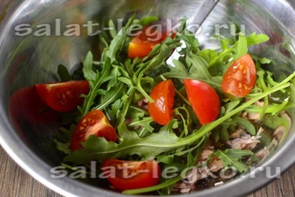 Salata cu arugula si ton - reteta cu fotografie