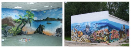 Crearea de graffiti atunci când decorați pereții casei - unde și cum să utilizați, gidproekt
