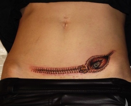 Tattoo pe cicatrici se poate face pe brat, abdomen, picior