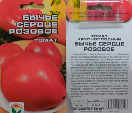 Caracteristicile inimii bovinelor de tomate și descrierea diverselor fotografii și recenzii - eetteltsa