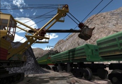 Simulator de instruire al unui excavator minier, tehnologie de antrenament pascal