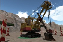 Simulator de instruire al unui excavator minier, tehnologie de antrenament pascal