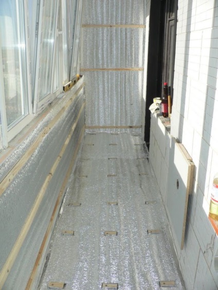 Încălzirea balconului și a loggiei cu pereți penofol, podea, tavan