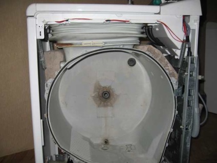 Alkatrészek mosógépekhez, javítás - a dobtartók cseréje a mosógép pezsgőfürdőjében