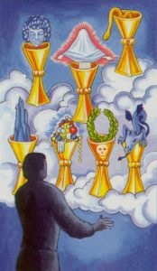 Semnificația celor 7 Cupe Tarot în cartea de tarot