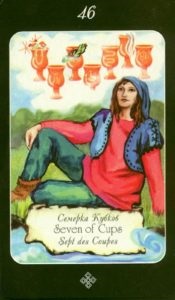 Semnificația celor 7 Cupe Tarot în cartea de tarot