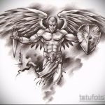 Schițele unui tatuaj arhanghel Mihail sunt proiectate pentru un tatuaj arhanghel Michael