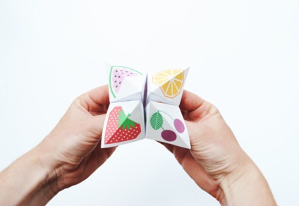 Гадател Оригами за деца от хартия със собствените си ръце