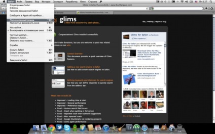 Glims - actualizarea pluginului popular pentru safari