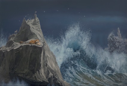 Valurile joacă, vântul fluieră o furtună în imaginile unui artist australian