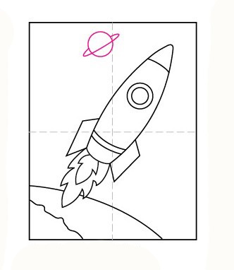 Cum sa desenezi o racheta copiilor in cateva minute