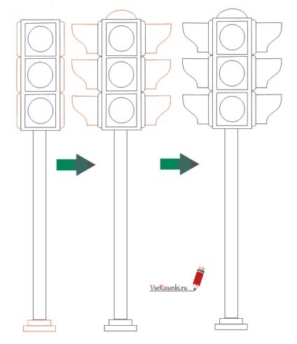 Cum de a desena un semafor în etape