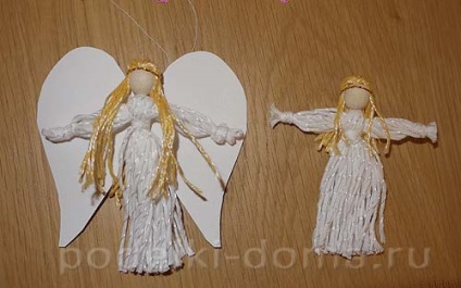 Cum să faci un înger cu mâinile tale, cu flori din materiale improvizate