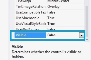 Cum se face un element al GUI invizibil în c #