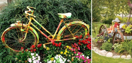 Pat de flori de la bicicletă