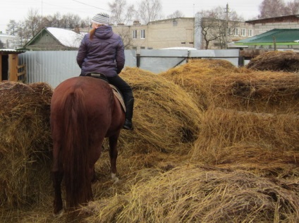 Curte de călărie în roșu-pe-volga, rucsacul călătorului