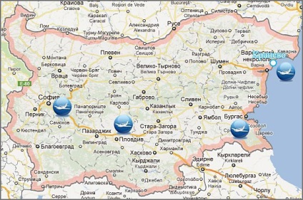 Kranevo pe harta Bulgariei, cum se ajunge la Kranevo