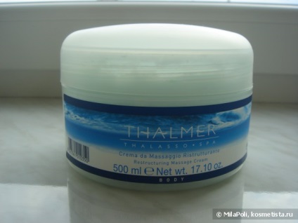 Thalmer thalasso spa cream - retete de revitalizare a cremelor de masaj