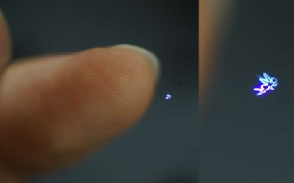 O hologramă laser care poate fi atinsă