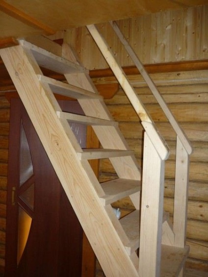 Scara la cabana cu mâinile sale, instrucțiunea pentru construirea unei structuri din lemn (foto și) -