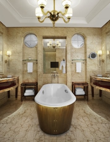 Candelabru în baie cum să aleagă un model sigur cu un design interior
