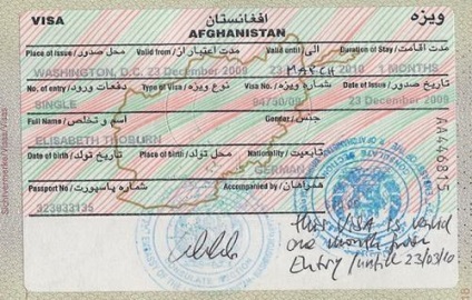 Szükségem van vízumra Afganisztánba, mindent a vízum megszerzéséről és feldolgozásáról Afganisztán országára