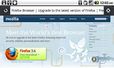Firefox foarte mobil, firefox