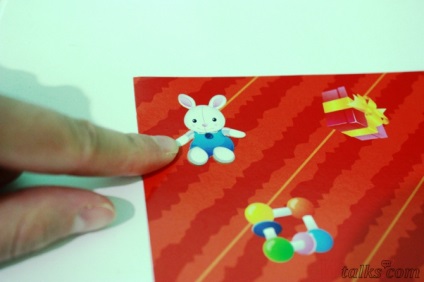 Carte poștală cu un iepure cu mâinile - clasă de masterat cu fotografie