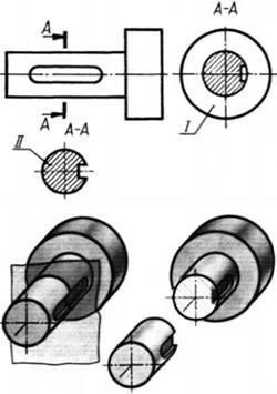 Construcția tăieturilor, diferența dintre secțiune și tăiere, proiecție superioară - desen tehnic