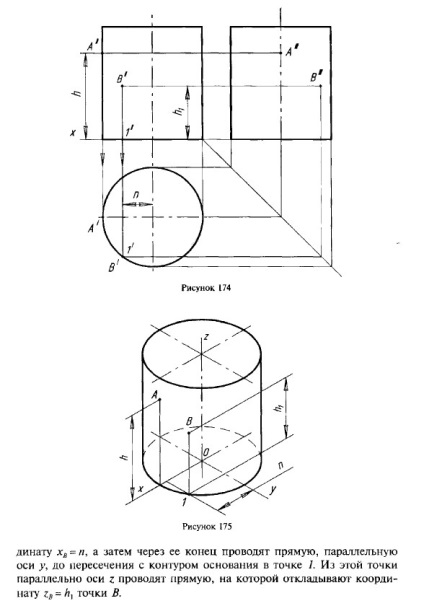 Proiecțiile cilindrilor - soluția sarcinilor, controlul