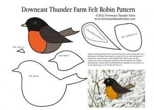 Păsări din pâslă 35 desen tehnic
