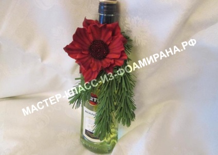 Poinsettia din spumiran (stea de Crăciun), mk cu fotografie pas-cu-pas, clasă de masterat de la fameirana