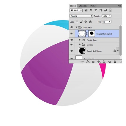 Desenați o minge de plajă în Photoshop