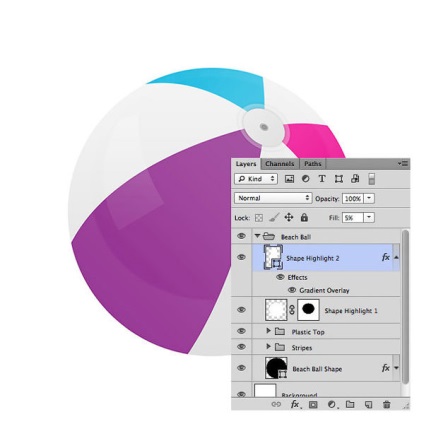 Desenați o minge de plajă în Photoshop