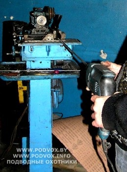 Șlefuirea cilindrului unei arme subacvatice - DIY - rapoarte - vânătoare subacvatică în Belarus, Rusia, Ucraina