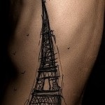 Tattoo eiffel tower valoare, fotografie și cele mai bune schițe