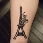 Tattoo eiffel tower valoare, fotografie și cele mai bune schițe