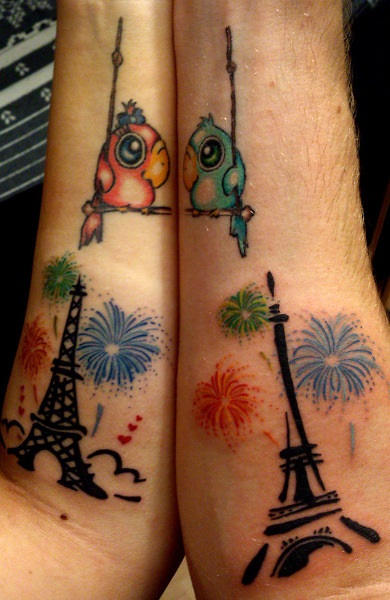 Az Eiffel-torony tetoválása - érték, tetoválás és fotók vázlata