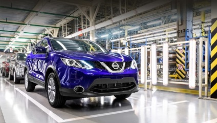 Az oroszországi gyűjtött nissan qashqai teszthajtás