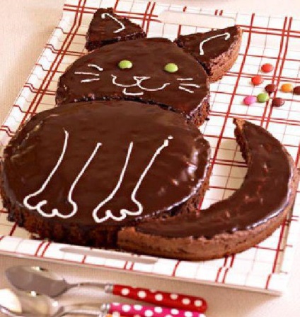 Tort - pisica este frumoasă și gustoasă, omj